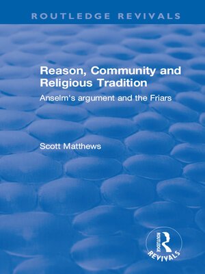 cover image of Reason, Community and Religious Tradition
